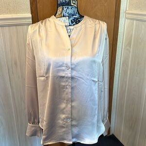 Rachel Zoe polyester blouse, soft and silky. Size L. NWT